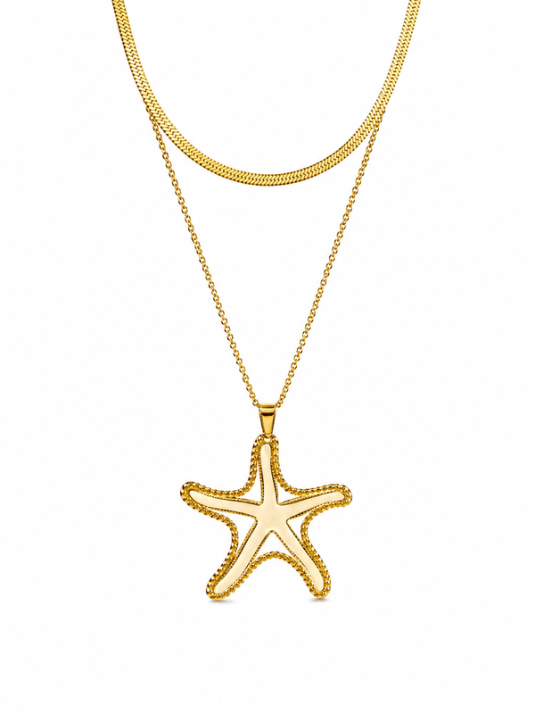 IVORY HALO STARFISH NECKLACE