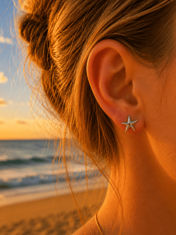 SEA STAR STUD EARRINGS