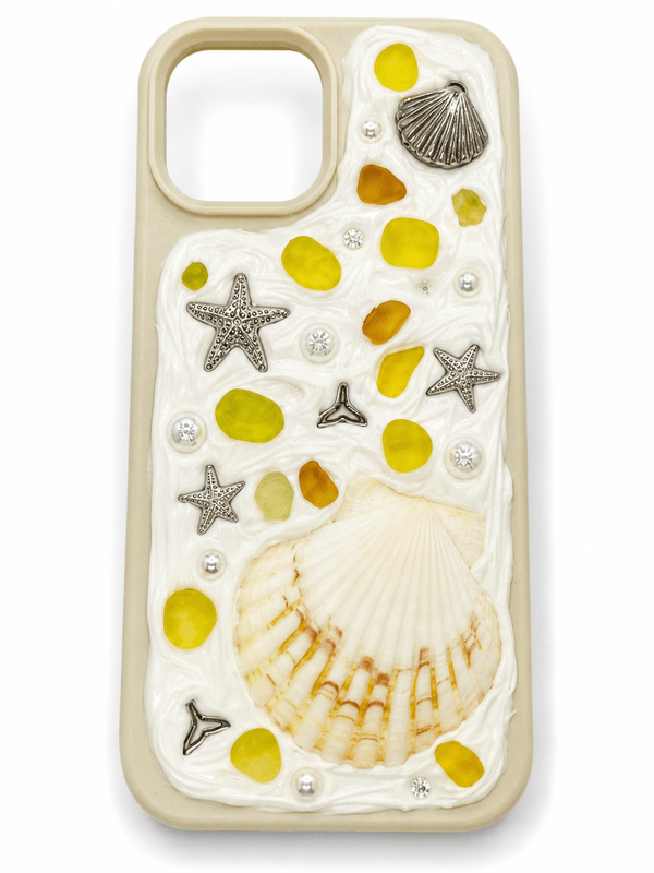 COASTAL HANDMADE SHELL IPHONE 14 PHONE CASE