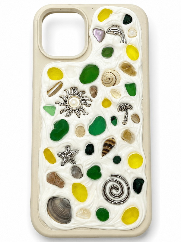 COASTAL HANDMADE SHELL IPHONE 14 PLUS PHONE CASE