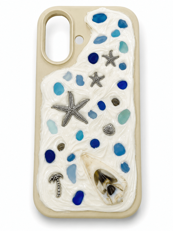 COASTAL HANDMADE SHELL IPHONE 16 PHONE CASE