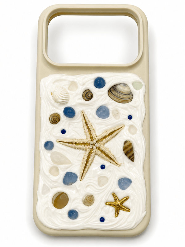 COASTAL HANDMADE SHELL IPHONE 17 PRO PHONE CASE