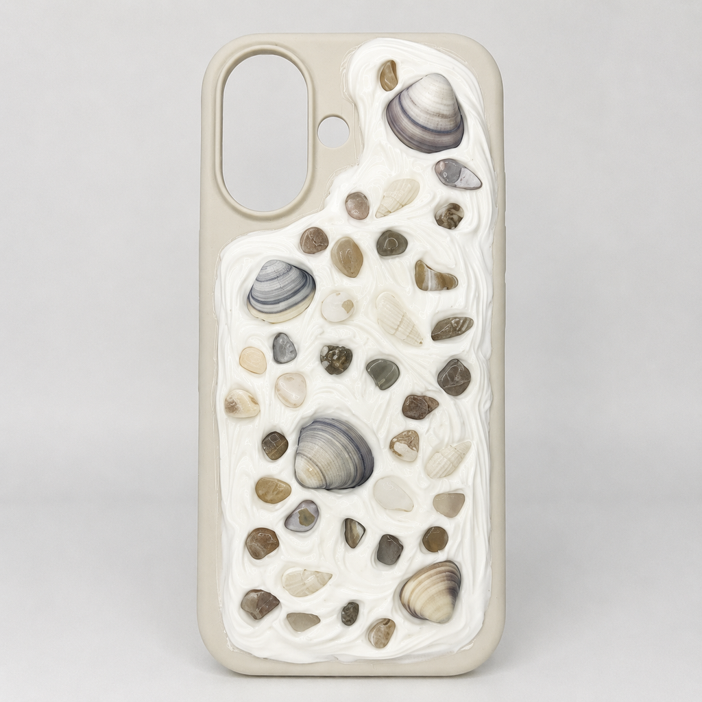 COASTAL HANDMADE SHELL IPHONE 16 PHONE CASE