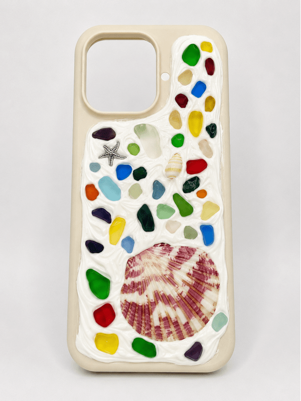 COASTAL HANDMADE SHELL IPHONE 15 PRO MAX PHONE CASE