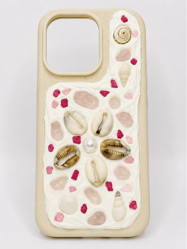 COASTAL HANDMADE SHELL IPHONE 15 PRO PHONE CASE