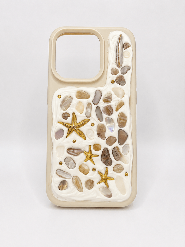 COASTAL HANDMADE SHELL IPHONE 15 PRO PHONE CASE