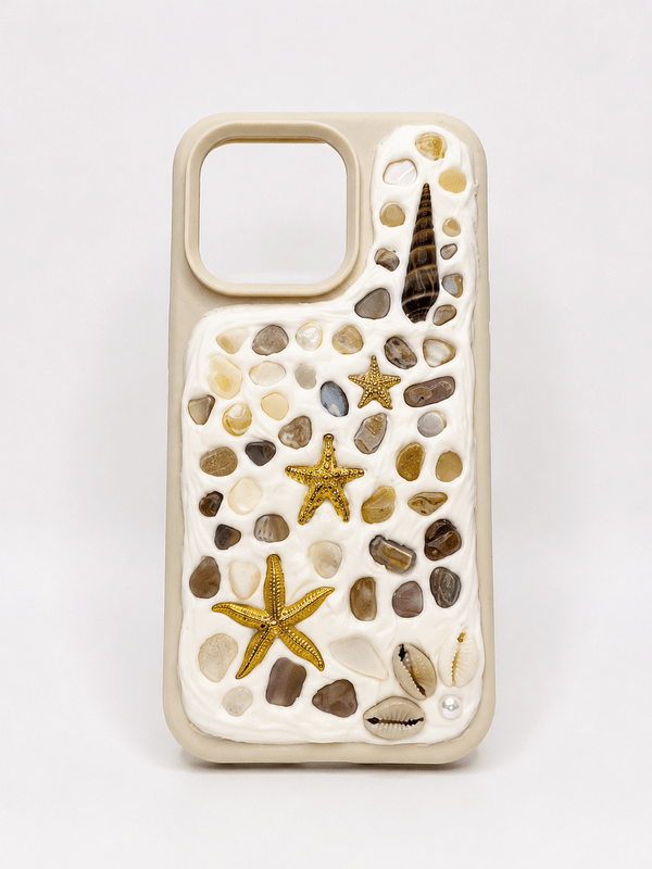 COASTAL HANDMADE SHELL IPHONE 15 PRO PHONE CASE