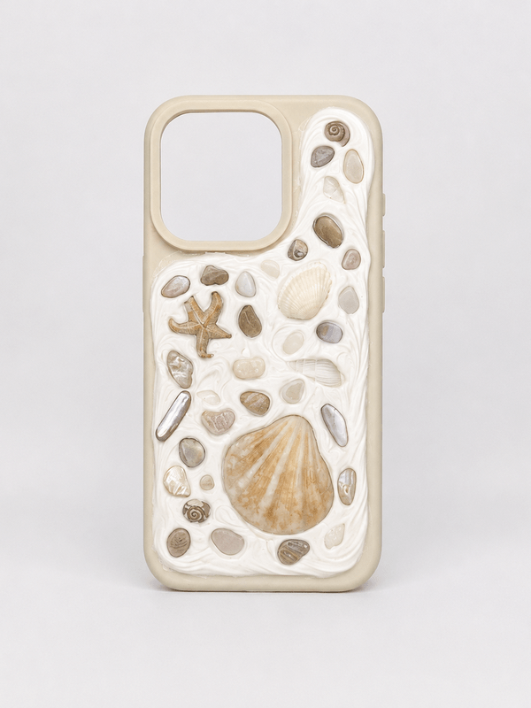 COASTAL HANDMADE SHELL IPHONE 15 PRO PHONE CASE