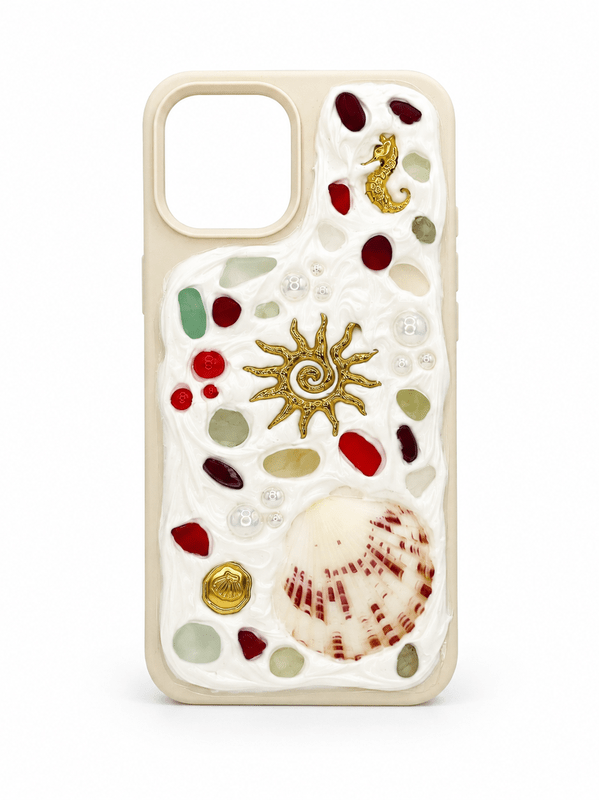 COASTAL HANDMADE SHELL IPHONE 14 PLUS PHONE CASE
