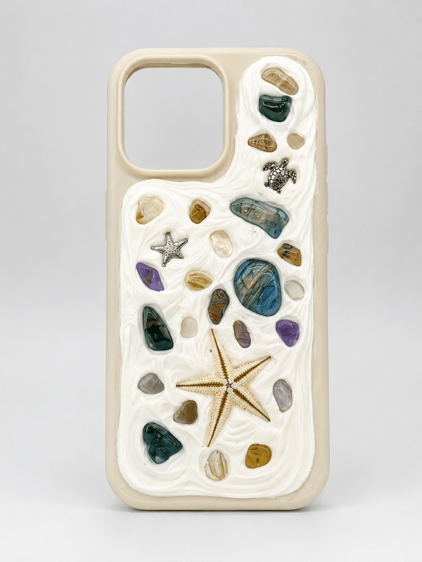 COASTAL HANDMADE SHELL IPHONE 15 PRO PHONE CASE
