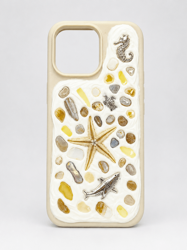 COASTAL HANDMADE SHELL IPHONE 15 PRO PHONE CASE