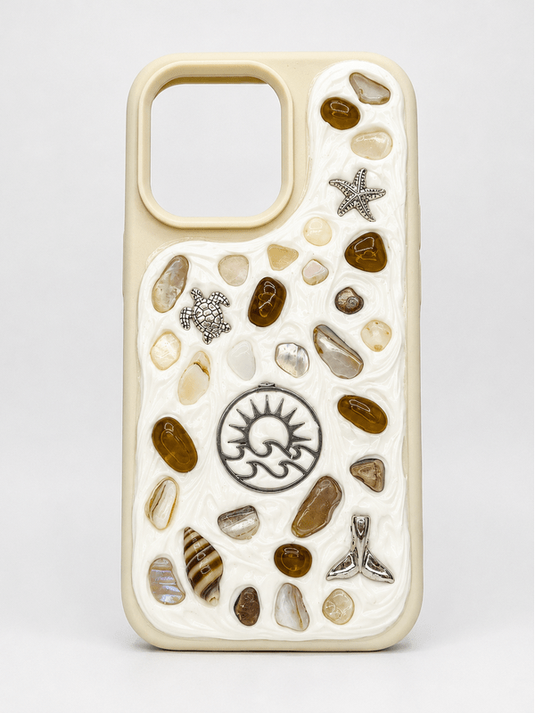 COASTAL HANDMADE SHELL IPHONE 15 PRO PHONE CASE