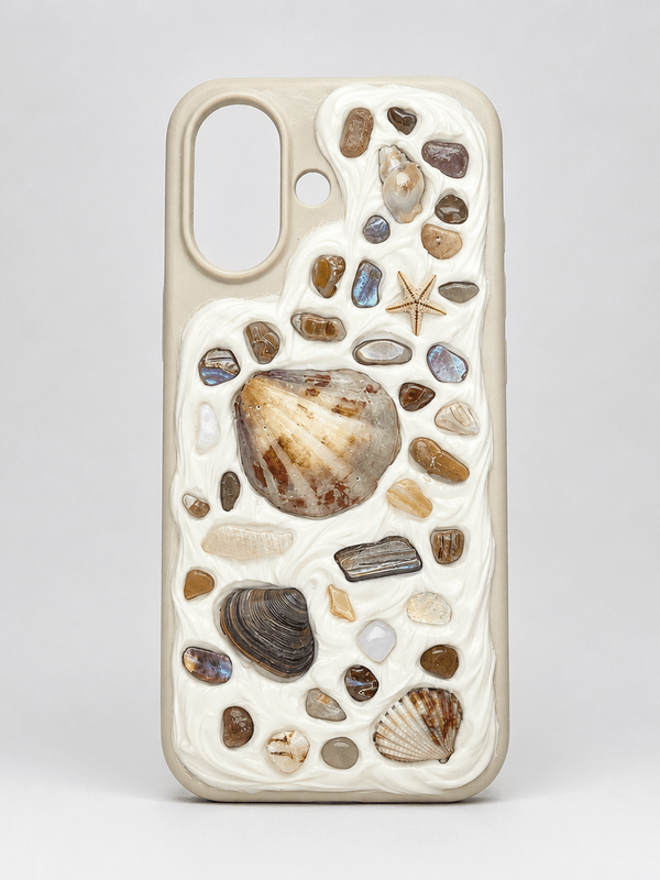 COASTAL HANDMADE SHELL IPHONE 16 PHONE CASE