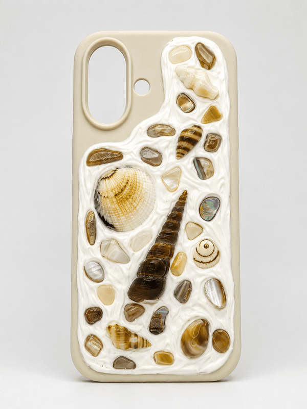 COASTAL HANDMADE SHELL IPHONE 16 PHONE CASE