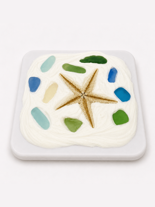 COASTAL HANDMADE SHELL COMPACT MIRROR