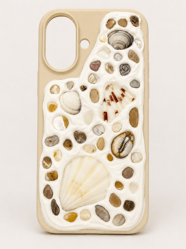 COASTAL HANDMADE SHELL IPHONE 16 PHONE CASE