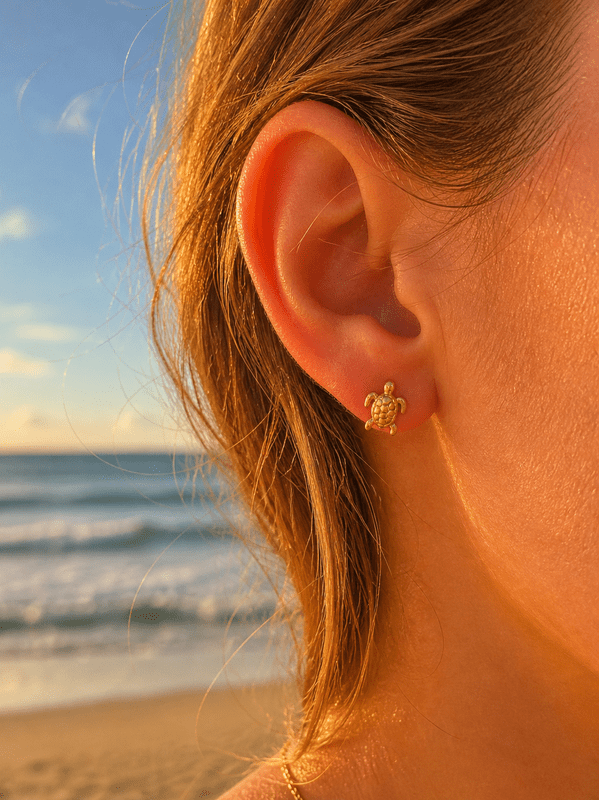 TIDEKISS TURTLE STUD EARRINGS