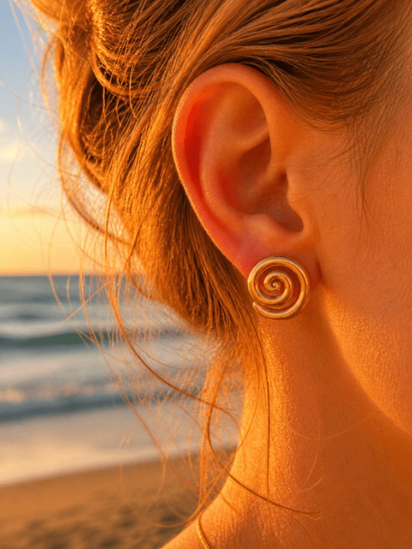 SEASWIRL STATEMENT STUD EARRINGS