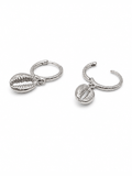 SEASHORE COWRIE HOOP EARRINGS