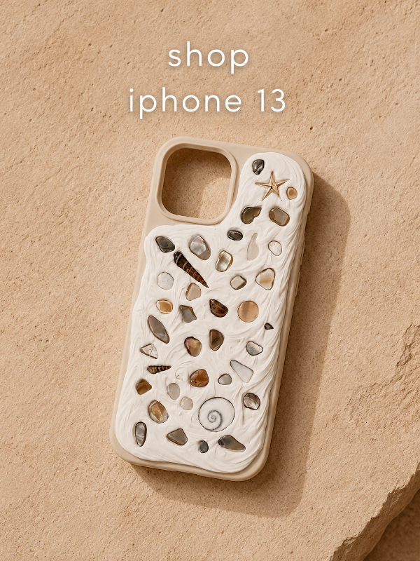 COASTAL HANDMADE SHELL IPHONE 13 PHONE CASE