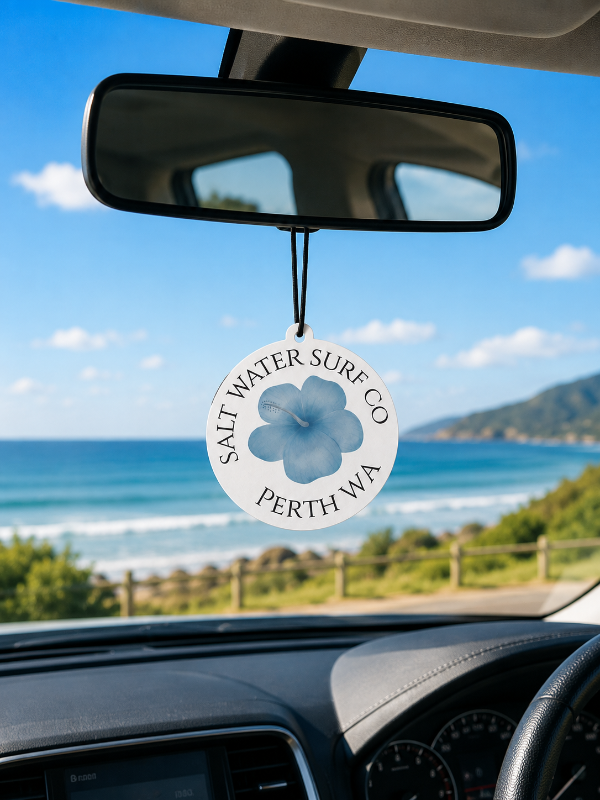 SALT WATER SURF CO – CAR FRESHENER BLUE FRANGIPANI