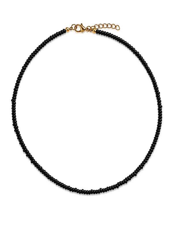 SIMPLE BEADED ECLIPSE NECKLACE