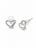 OPEN HEART STUD EARRINGS