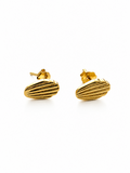 RIBBED SHELL STUD EARRINGS