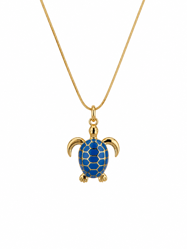BLUE SEA TURTLE NECKLACE