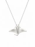 LARGE MANTA RAY NECKLACE SHINY / MATT