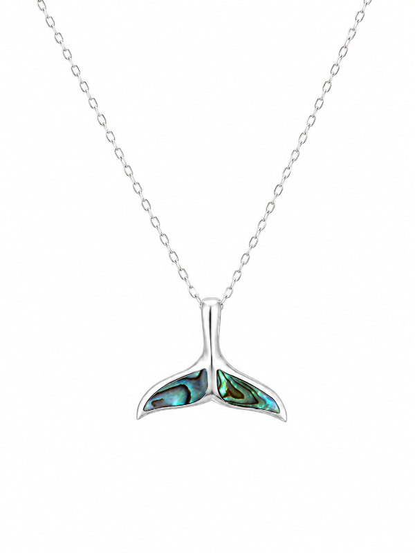 ABALONE WHALE TAIL NECKLACE