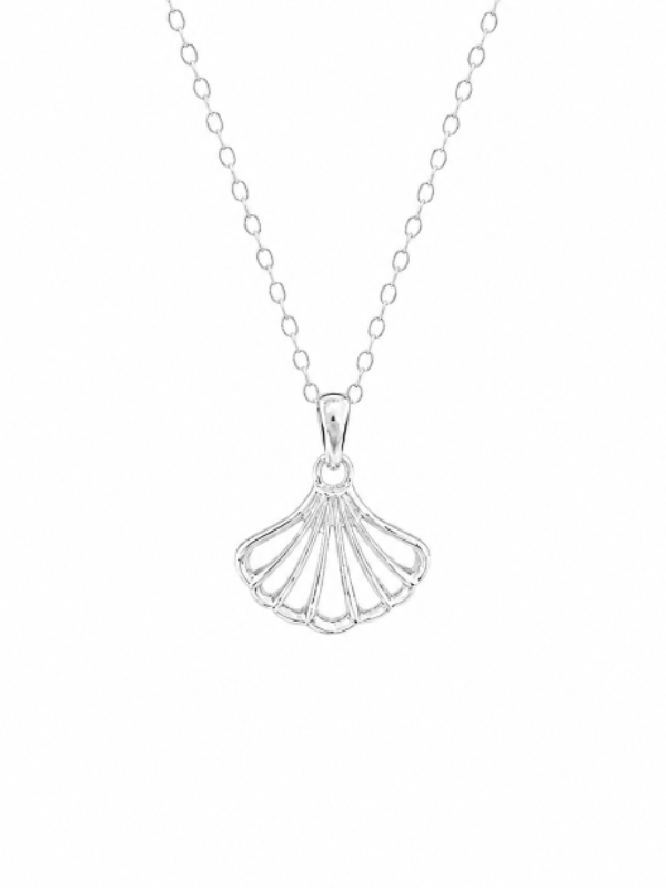 WHITE SHELL PENDANT NECKLACE