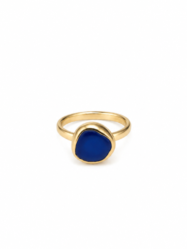 HANDMADE SEAGLASS SIGNET RING