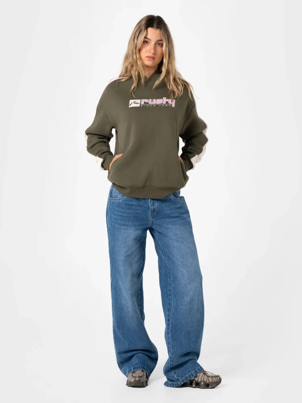 RUSTY HAILSTONE OVERSIZED FLEECE HOODIE
