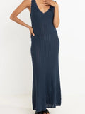 RHYTHM SCALLOP KNIT MAXI DRESS