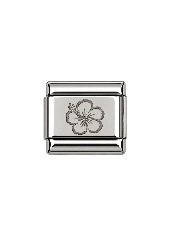 Island Bloom Hibiscus Italian Bracelet Charm