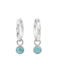 LARIMAR DROP HUGGIES EARRINGS