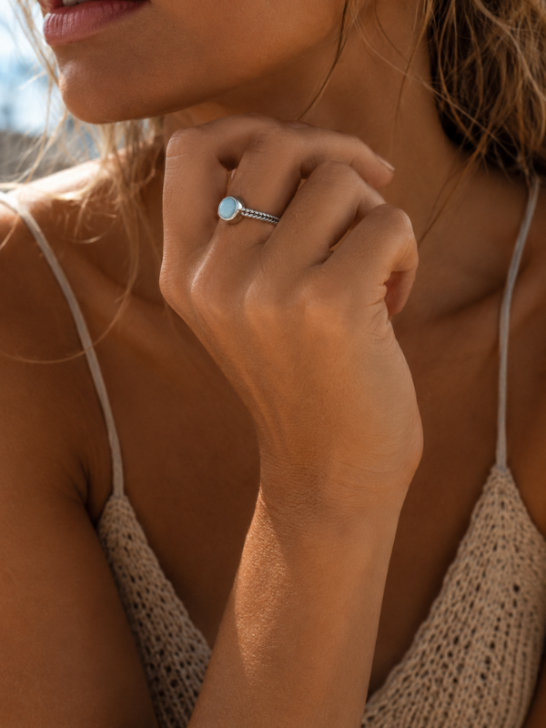 Larimar Rope Ring