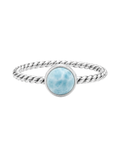 Classic Larimar Twisted Ring