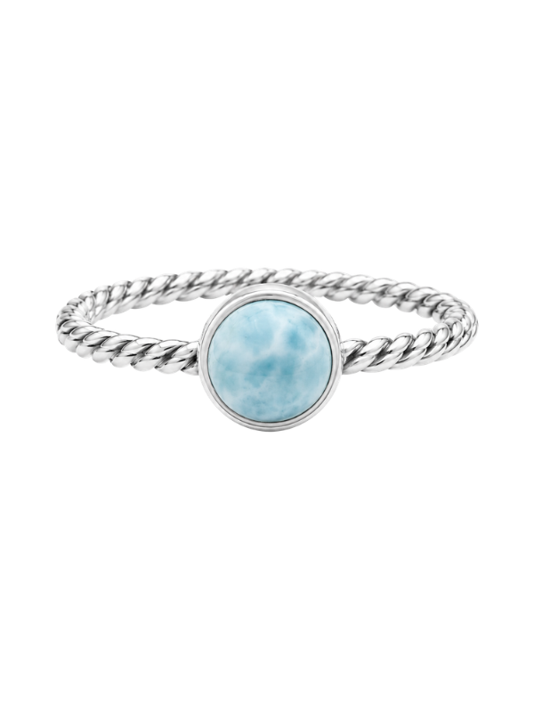 Classic Larimar Twisted Ring