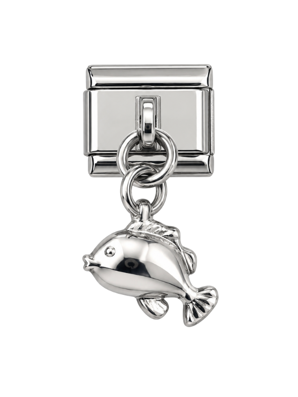 Ocean Blow Fish Italian Bracelet Charm