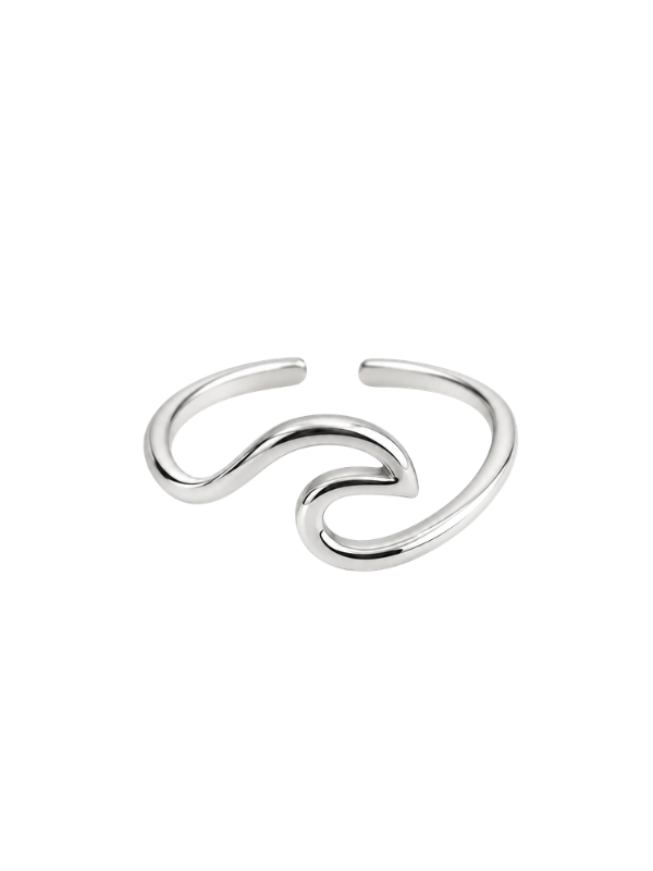 Ocean Crest Wave Toe Ring
