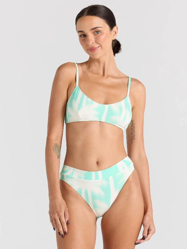 POOLSIDE PARADISO PALMS SCOOP BRALETTE TOP