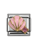 Pink Sunset Shell Italian Bracelet Charm