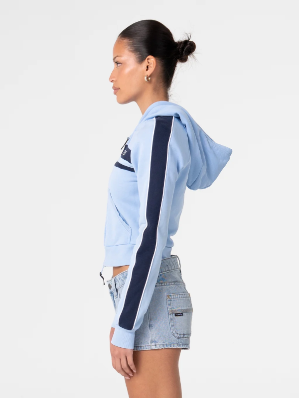 Rusty Retro Lines Zip Through Fleece Hoodie