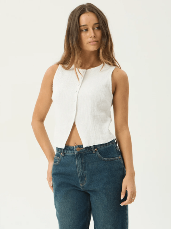 AFENDS LANA SEERSUCKER TOP