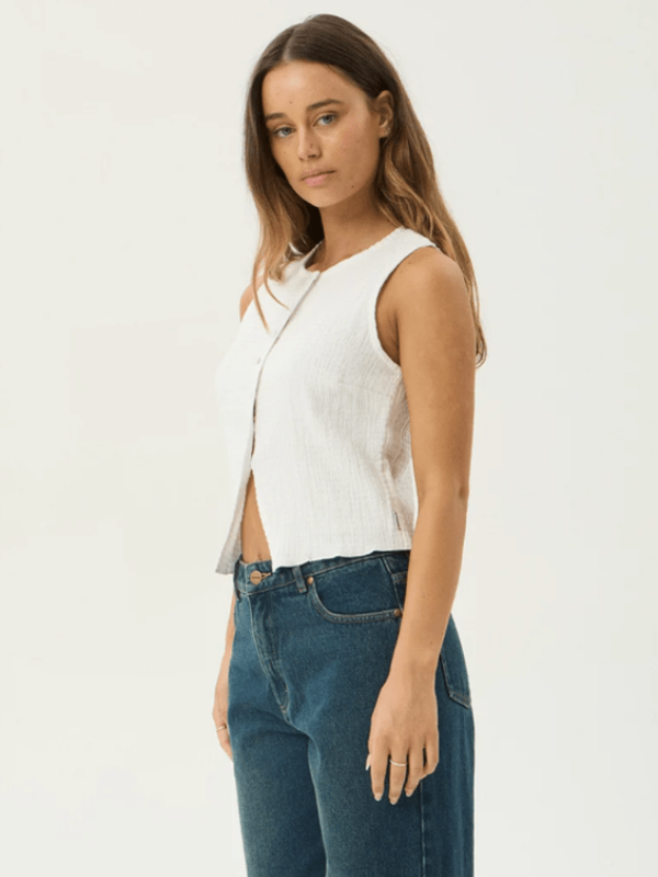 AFENDS LANA SEERSUCKER TOP