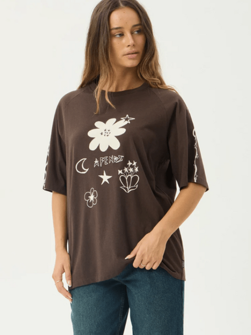 AFENDS TERRA OVERSIZED RAGLAN TEE