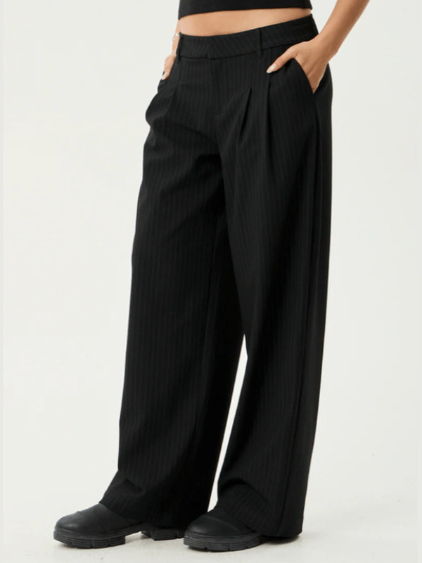 AFENDS BUSINESS PINSTRIPE LOW RISE TROUSER