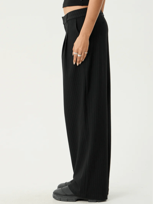 AFENDS BUSINESS PINSTRIPE LOW RISE TROUSER
